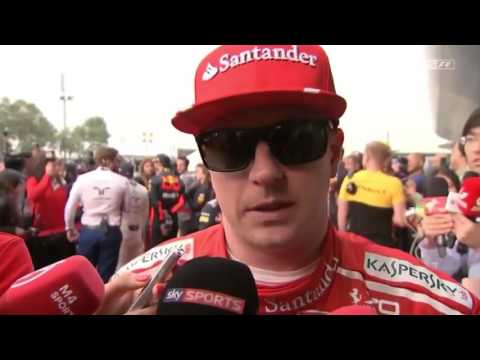 Kimi is  optimistic for this weekend (post qualifying interview china 2017)