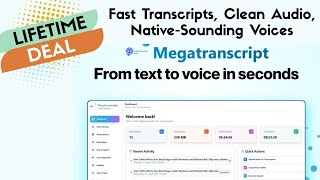 MegaTranscript Lifetime Deal - Secure, Multi-Language Transcription Tools