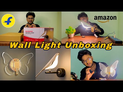 Best wallcheiere tricolour Wall Lamp Flipkart Unboxing |Bird Wall light| Butterfly wall light | ❤️🔥