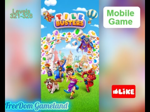 Tile Busters- Casual mobile game - levels 321-328 - YouTube