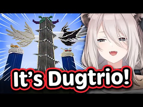Botan REACTS to Pekora's TOWER (Curiosity Didn't Kill The Lion) - Minecraft 【ENG Sub Hololive】