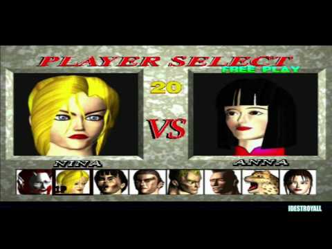 Tekken 1: Character Select Animations (ARCADE)