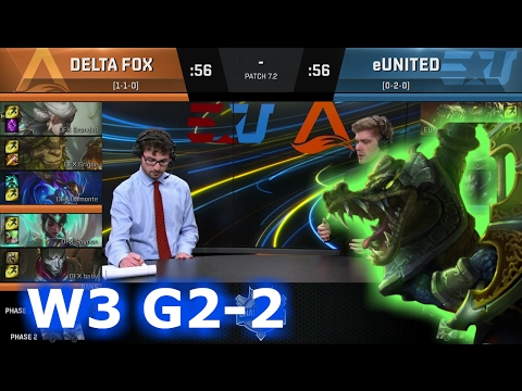 Delta Fox vs eUnited | Game 2 S7 NACS Spring 2017 Week 3 | DFX vs EUN G2 1080p