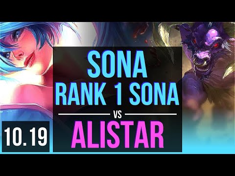 SONA & pbO Ezreal vs ALISTAR & Caitlyn (SUPPORT) | Rank 1 Sona, KDA 2/1/18 | BR Challenger | v10.19