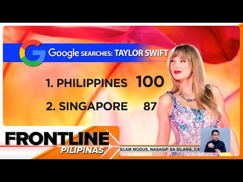 Pilipinas, pinakanag-Google search kay Taylor Swift Frontline Pilipinas