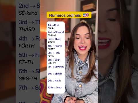 Pronúncia dos números ORDINAIS em inglês