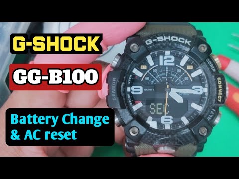 How to change the battery and AC reset  G-Shock Mudmaster GG-B100
