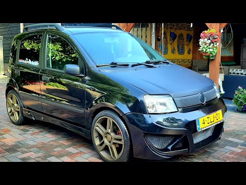 New exhaust for the Fiat Panda 169, panda 169 tuning, 17' Abarth Rims, Double pipes