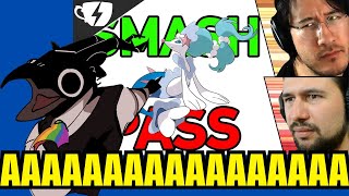 JULGANDO O SMASH OR PASS DE POKEMON DA GALERA ATÉ FICAR COMPLETAMENTE MALUCO - REACT CHA DE TROVAO
