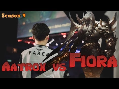 Faker - Aatrox vs Fiora Mid - LoL Season 9 KR Ranked | League of Legends Replays