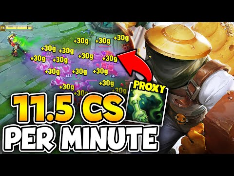 How I got 300 CS in 25 Minutes with Double Proxy Singed... (THIS IS HOW IT'S DONE)