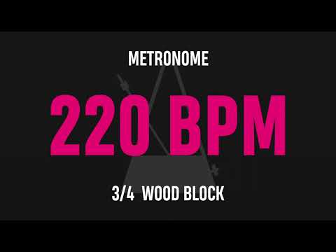 220 BPM 3/4 - Best Metronome (Sound : Wood block)