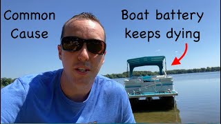 Boat battery keeps dying over night - Common cause