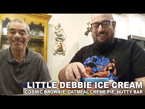 LITTLE DEBBIE ICE CREAM REVIEW - Cosmic Brownie, Oatmeal Creme Pie, Nutty Bar