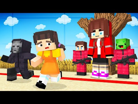 JJ and Mikey Reversed SQUID GAME Roles - Maizen Minecraft Animation