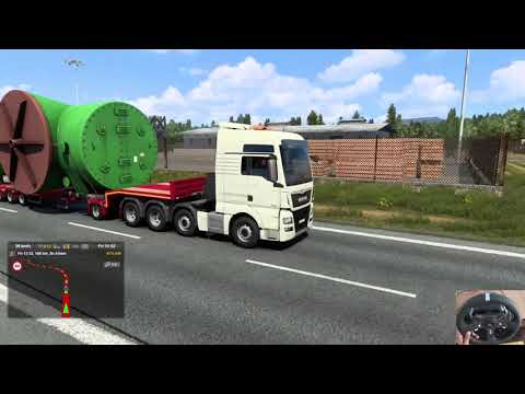 560 hp MAN TGX Euro transporting containers from Cardiff to Birmingham in Euro Truck Simulator 2