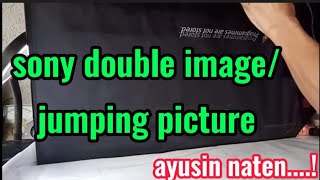 How To Fix double image/jumping picture/flickering in SONY LED TV (Tagalog)