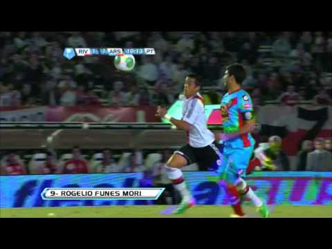 Gol de Funes Mori. River 1 - Arsenal 1. Fecha 9. Torneo Final 2013. Fútbol Para Todos