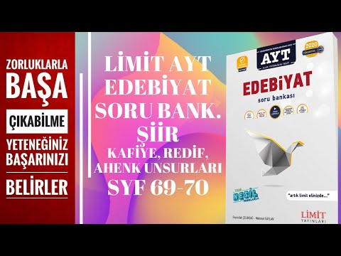 LİMİT AYT EDEBİYAT SORU BANKASI SYF 69/70 - ŞİİR - TÜRKÇEHANE