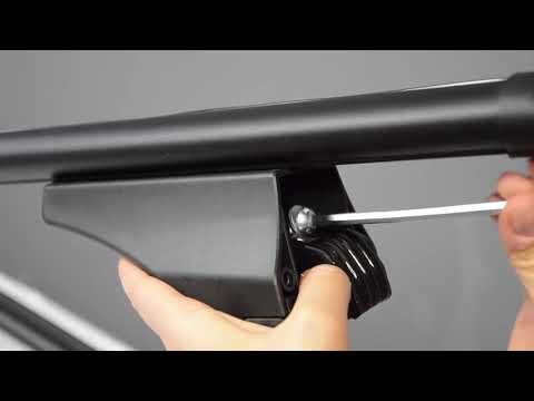 MENABO Tiger Zilver Dakdrager - 120 Cm, Zwart Geanodiseerd Aluminium, Met Slot En Sleutel