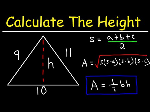 How To Calculate The Height of a Triangle Using Heron's Formula Video