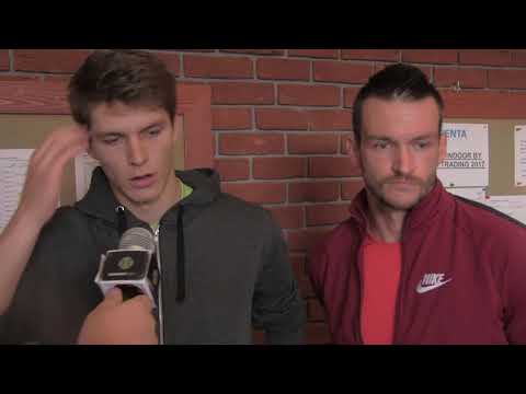 Filip Duda a Michal Konečný po vítězství v 1. kole deblu ŘÍČANY INDOOR BY PENTA TRADING 2017