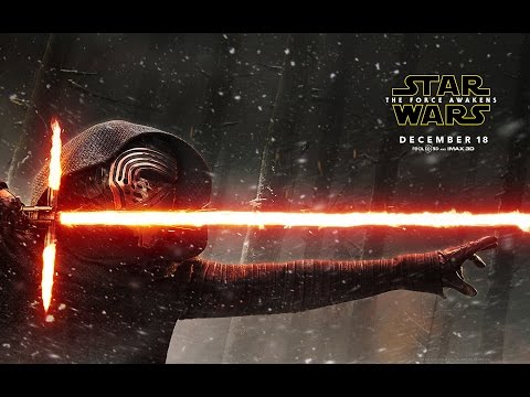 Star Wars The Force Awakens Main Title and the Attack on the Jakku Village