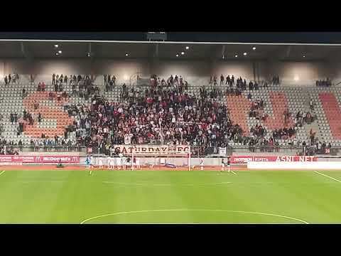 11 octobre 2023 - NANCY - RED STAR (1-1) - Fin de match - Les joueurs face aux SATURDAY FC
