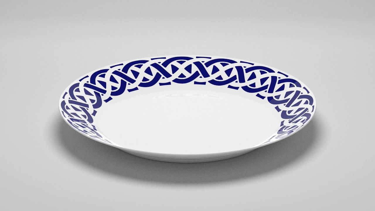 Framed flat plate by sargadelos 3D Model