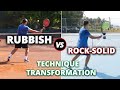 Tennis Volley Transformation - Rubbish To Rock-Solid in 8 Minutes