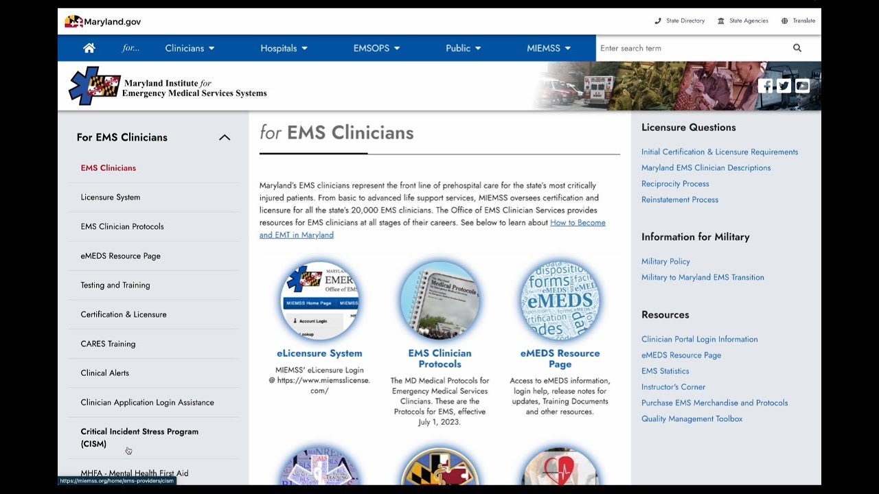 The Reimagined MIEMSS.org Website