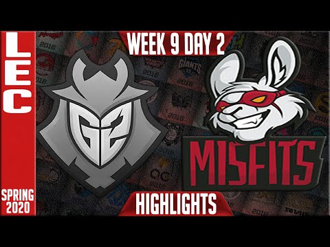 G2 vs MSF Highlights | LEC Spring 2020 W9D2 | G2 Esports vs Misfits Gaming