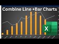 How To Combine A Line Graph And Column Graph In Microsoft Excel Combo Charts In Excel