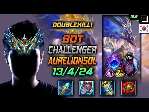 Aurelion Sol Bot Build Rylai's Crystal Scepter Arcane Comet - LOL KR Challenger Patch 15.8