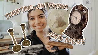 Thrifting, Antiquing, Furniture Flips + More | Busy Day In The Life of a Stay at Home Wife (no kids)