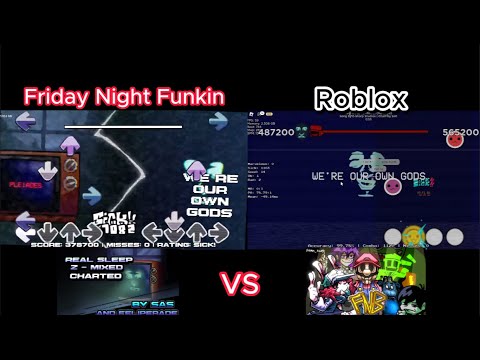 Real Sleep Z-Mixed Song Comparison | FNF VS Friday Night Bloxxin