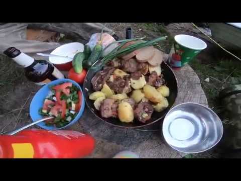 РЫБАЛКА НА ЛЕЩА С НОЧЁВКОЙ 27.06.20 ГОТОВИМ НА ПРИРОДЕ ЗАПЕКАЕМ КАРТОФЕЛЬ В УГЛЯХ И ЖАРИМ МЯСО