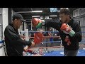 DAVID BENAVIDEZ LAUNCHING 4 PUNCH COMBOS! RIPPING HOOKS & HIGHLIGHTING POWER DURING BOXING WORKOUT