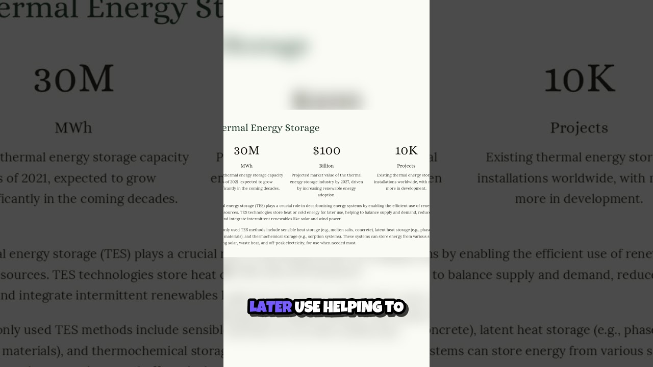 Unlocking the Power of Thermal Energy Storage for a Greener Future 🌍