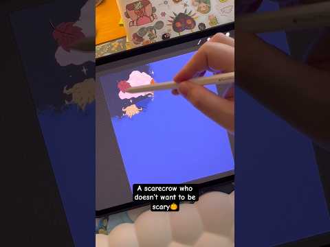 Happy little scarecrow ✨#shorts #fall #scarecrow #halloween #pumpkin