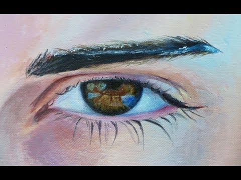 Eyes Oil Painting Time-Lapse - Deyanira B. Art