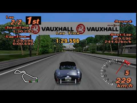 Gran Turismo 2 - Rome City Full Course - Shelby Cobra '67 - Duckstation - 60 fps