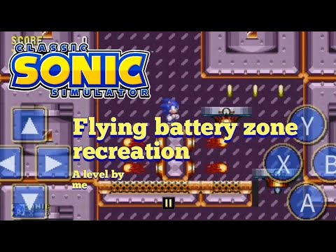 Classic sonic simulator(V12) : Flying Battery Zone Act 1 (Accurate Recreation from S&K)