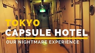Tokyo CAPSULE HOTEL Experience NIGHTMARE - YouTube