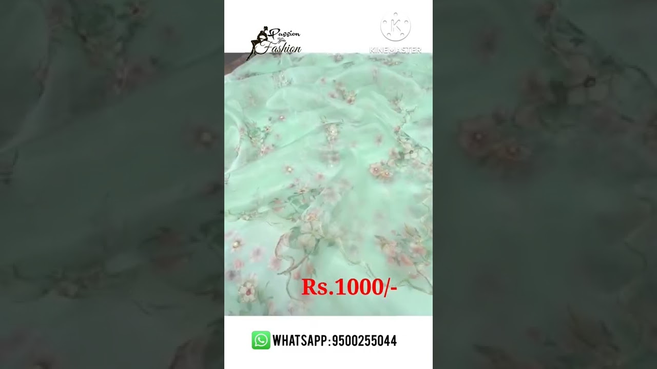 Partywear Organza Sarees | Free Shipping & COD Available | Whatsapp: 9500255044👈