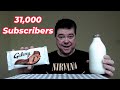 ASMR 31 000 Subscribers Eating Galaxy Smooth Orange Chocolate With Ice Cold Milk