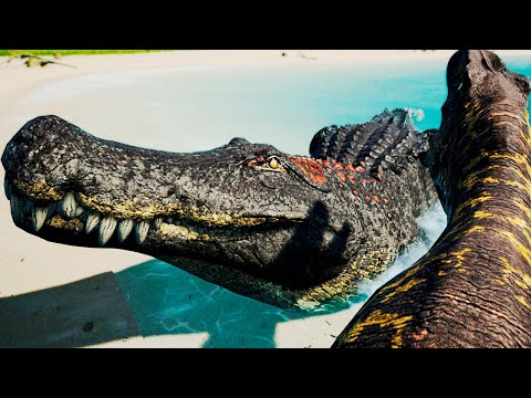 DEINOSUCHUS TRIED TO EAT ME! UTAHRAPTOR PREDATOR OF THE BEACHES | The Isle Evrima | (PT/BR)