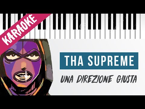 tha Supreme, Neffa | Una Direzione Giusta // Piano Karaoke con Testo