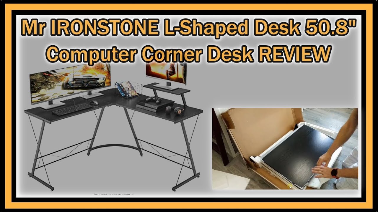Watch video Mr IRONSTONE L-Shaped Desk 50.8 Computer Corner Office or Gaming Desk FULL REVIEW With ASSEMBLY Now Mr IRONSTONE L-Shaped Desk 50.8 Computer Corner Office or Gaming Desk FULL REVIEW With ASSEMBLY