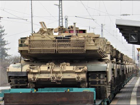 Parsberg 02 12 2021 US Army Panzerverladung M109, M992 und M1 Abrams